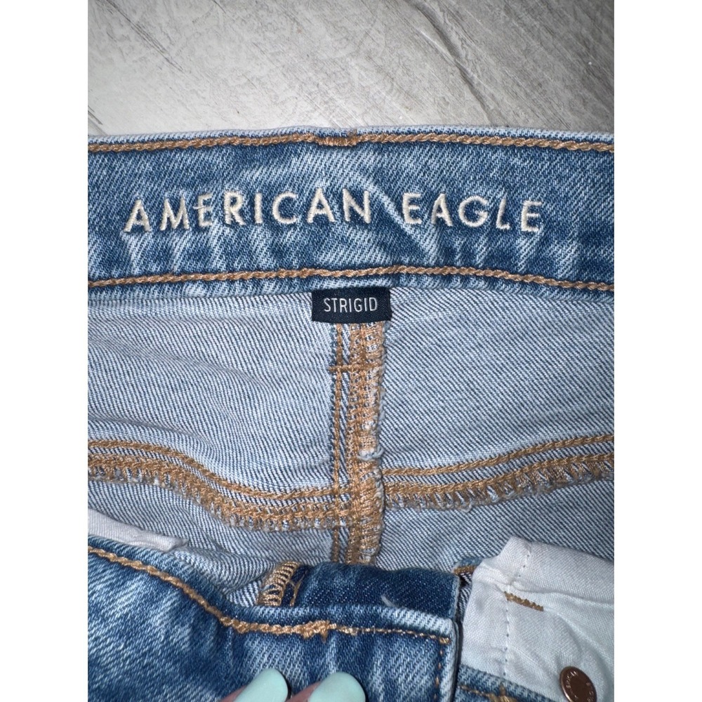 American Eagle Stovepipe Jeans Womens Light Wash Strigid Straight Leg Size 6L - Picture 5 of 7